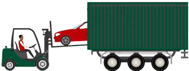 Closed container car shipping